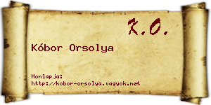Kóbor Orsolya névjegykártya