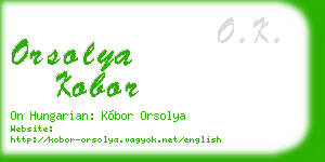 orsolya kobor business card