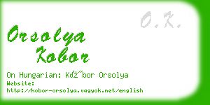 orsolya kobor business card
